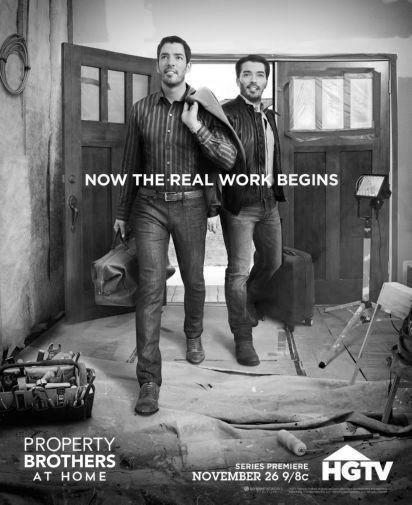 Property Brothers black and white poster