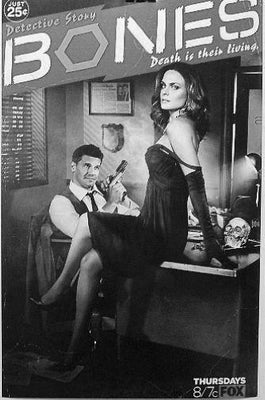 Bones black and white poster