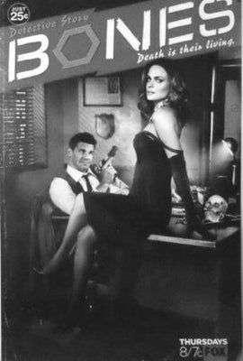 Bones black and white poster