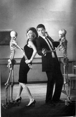 Bones black and white poster