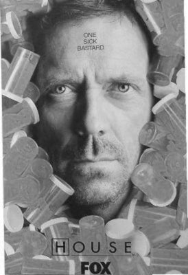 House black and white poster
