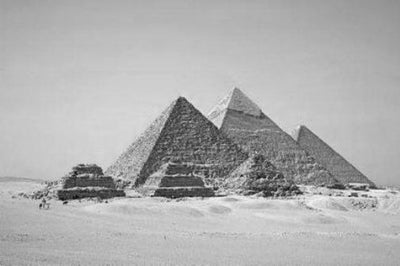 Pyramids Poster Black and White Mini Poster 11"x17"