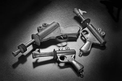 Vintage Toy Ray Guns poster Black and White poster for sale cheap United States USA