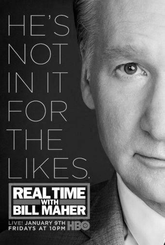 Real Time Bill Maher black and white poster