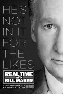 Real Time Bill Maher Poster Black and White Mini Poster 11"x17"