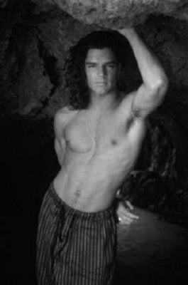 Ricky Martin black and white poster