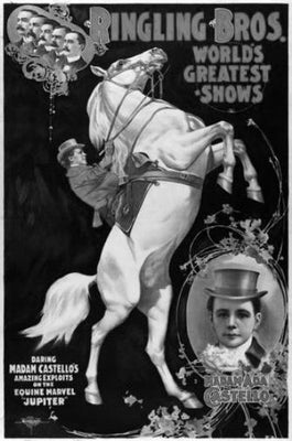 Ringling Circus poster Black and White poster for sale cheap United States USA