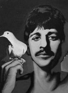 Ringo Starr black and white poster