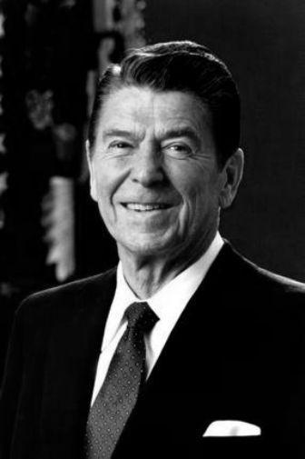 Ronald Reagan black and white poster