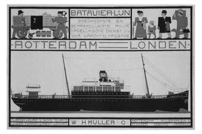 Steamship Advertising poster Black and White poster for sale cheap United States USA