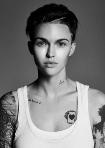 Ruby Rose Poster Black and White Mini Poster 11"x17"