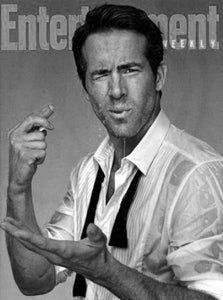 Ryan Reynolds black and white poster