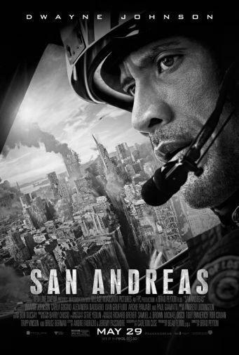 San Andreas black and white poster