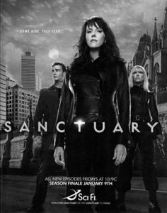 Sanctuary black and white poster