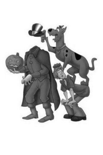 Scooby Doo black and white poster