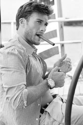 Scott Eastwood black and white poster