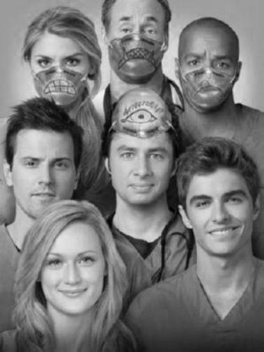 Scrubs Poster Black and White Poster On Sale United States