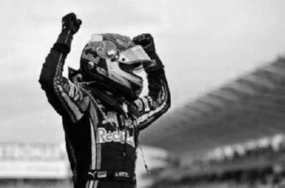Sebastian Vettel Poster Black and White Mini Poster 11"x17"