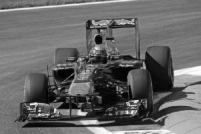 Sebastian Vettel Metal Poster Wall Art 8in x 12in 12"x16" Black and White The Poster Depot