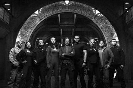 Sgu Cast black and white poster