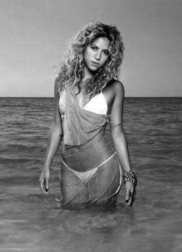 Shakira black and white poster