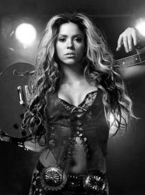 Shakira black and white poster