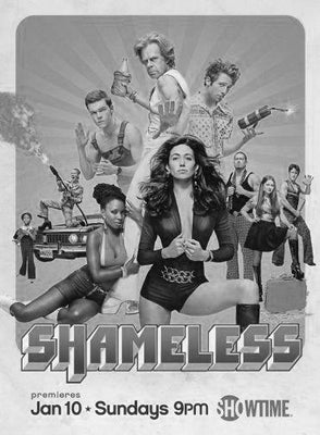 Shameless Black and White Metal Poster Choose Style The Poster Depot