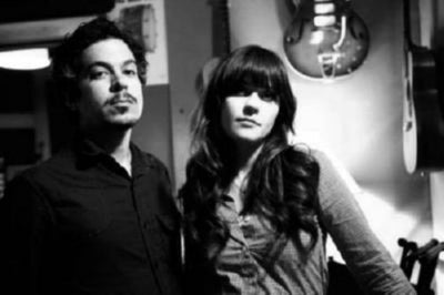 She And Him Poster Black and White Mini Poster 11"x17"