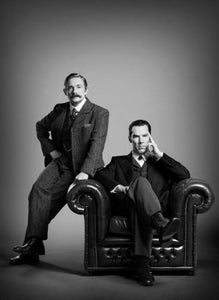 Sherlock black and white poster