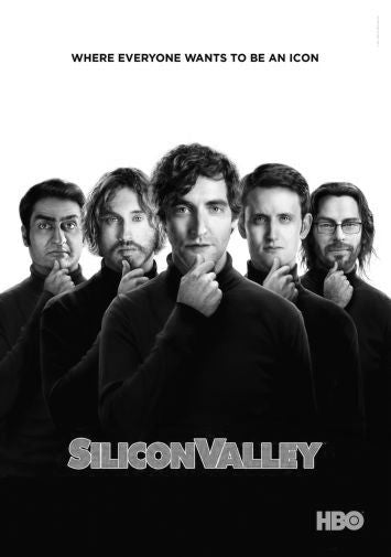Silicon Valley Poster Black and White Mini Poster 11
