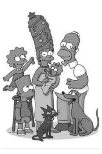 Simpsons black and white poster