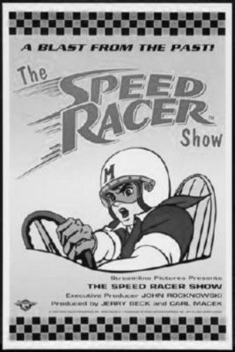 Speed Racer black and white poster