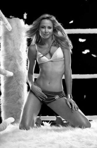 Stacy Keibler black and white poster
