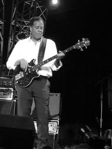 Stanley Clarke black and white poster