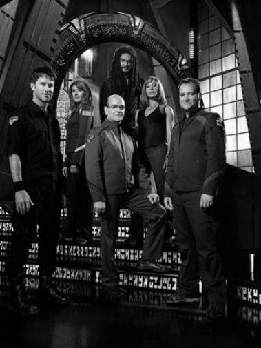 Stargate Atlantis black and white poster