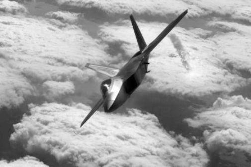 Stealth Fighter Black and White Metal Poster Choose Style The Poster Depot