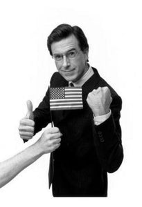 Stephen Colbert black and white poster