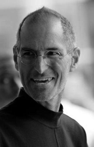 Steve Jobs black and white poster
