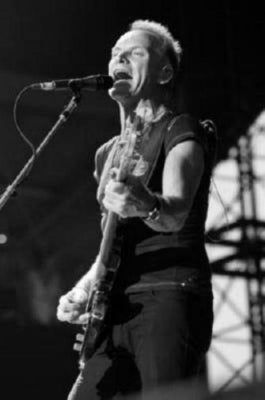 Sting black and white poster