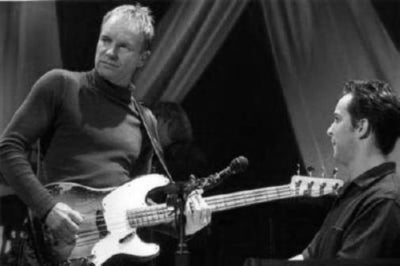 Sting black and white poster