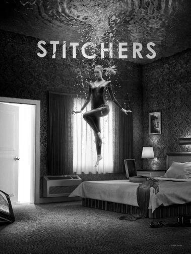 Stitchers black and white poster