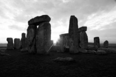 Stonehenge black and white poster