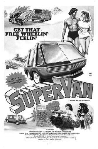 Supervan black and white poster