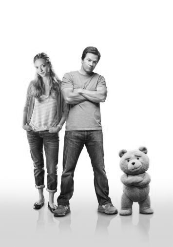 Ted 2 Black and White Poster 24x36 The Poster Depot