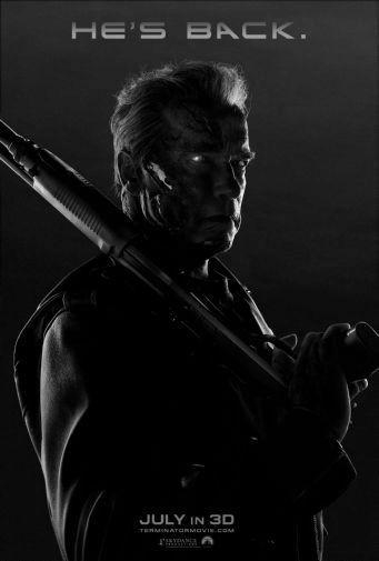 Terminator Genisys black and white poster
