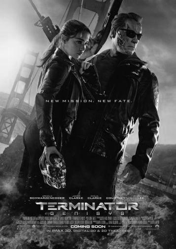Terminator Genisys black and white poster