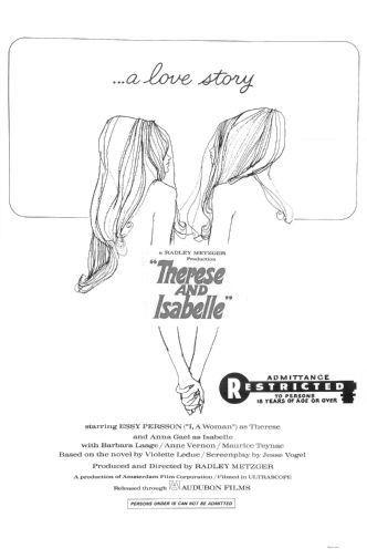 Therese And Isabelle black and white poster
