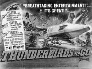Thunderbirds Are Go Poster Black and White Mini Poster 11"x17"