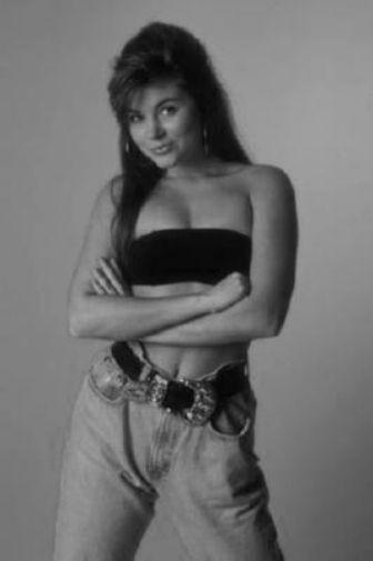 Tiffany Amber Thiessen black and white poster