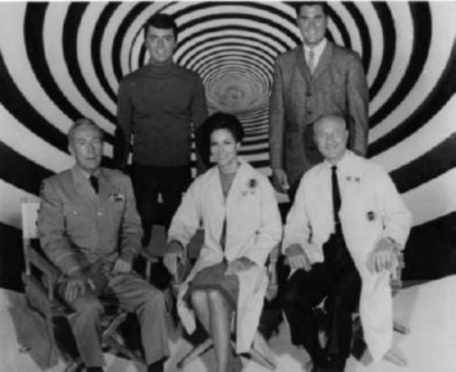 Time Tunnel black and white poster